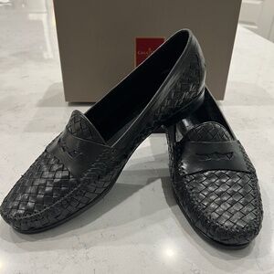 Cole Haan Men’s Black Woven Leather Loafers – Size 12 D – Classic & Comfortable